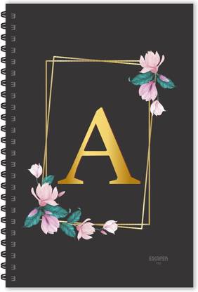 ESCAPER A letter diary (Ruled - A5), A initial Diary, A alphabet diary A5 Diary Ruled 160 Pages