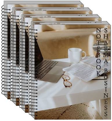 KRASHTIC Sprial Notebook A4 Size Multipurpose Unruld White Page (Study Table) For Student A4 Notebook Unruled 200 Pages