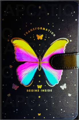 apcatio Personal Diary with Magnetic Lock Password, Cover lock diary for Journaling A5 Diary Ruled 185 Pages