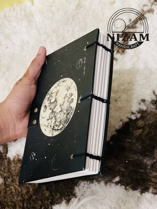 NIZAM HANDICRAFT Moon Print special binding A5 Diary Un-Ruled A5 Diary 200 200 Pages