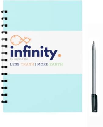 Rays Of Ink Re-writable Eco-Friendly A4 Notebook Plain Sheets 40 Pages