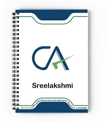 epheriwala CA Sreelakshmi / Notebook for Chartered Accountant A5 Diary Unruled 140 Pages