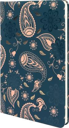 Doodle Paisley Pattern Notebook A5 Diary Ruled 160 Pages