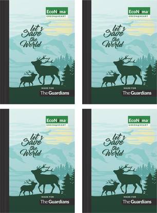 ECONAMA Case Bound B6 Size Note Book 192 Pages Single line Memo Notebook Pack of 4 B6 Memo Book Single Line 192 Pages