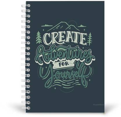 PurpleBees Creative Adventures For Yourself Quotes Diary Motivational Notebook | A5 Notebook Plain 150 Pages