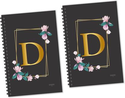 ESCAPER D letter Diaries (Ruled - A5 - Pack of 2 Diaries), D initial Diaries, D alphabet Diaries A5 Diary Ruled 160 Pages