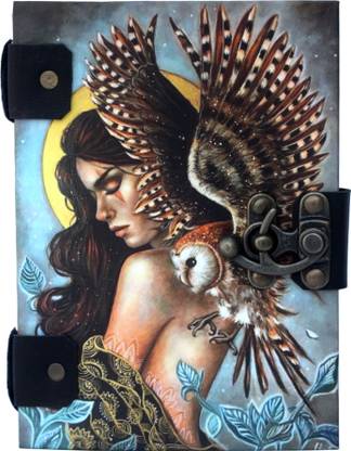 Divya Vintage Craft Printed Diary with handmade Blank paper a5 Travel Drawing Journal A5 Diary unrulled 160 Pages