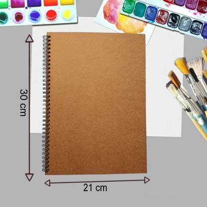 TORTUGA Drawing Book A4 Size Sketch Pad for Kids, Students and Artists (29.5cm x 21cm) A4 Notebook Unruled 50 Pages