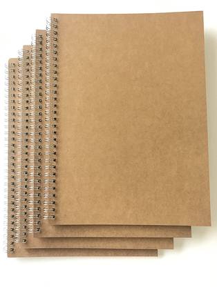 TWONE 4 Pack B5 Graph Grid Spiral Notebooks and Journal B5 Notebook Grid 90 Pages