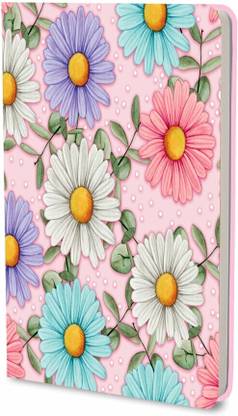 The Red Prints Colorful Daisy Diary for Writing | Notebook A5 Notebook plain 200 Pages