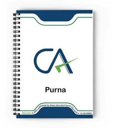epheriwala CA Purna / Notebook for Chartered Accountant A5 Diary Unruled 140 Pages