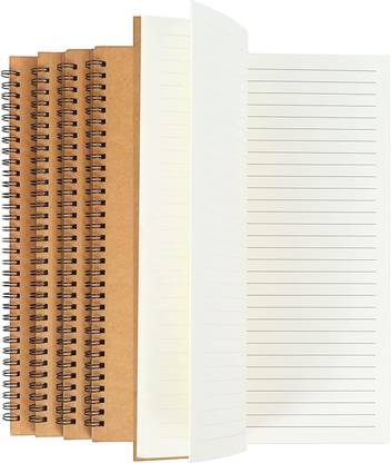TWONE A4 Wirebound Notebook, Horizontal Line Paper Notepad A4 Notebook Ruled 100 Pages