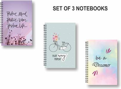 ROT RIX combo of 3 Notebooks A5 Diary Unruled 144 Pages