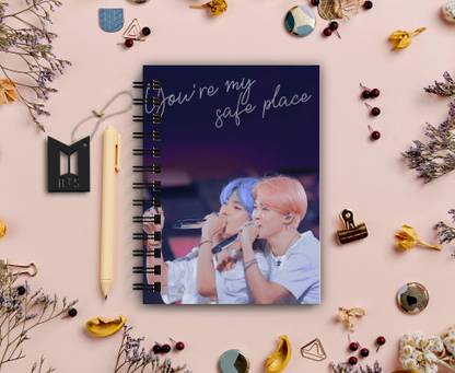 DI-KRAFT BTS Printed Diary for Home and office use A5 Diary Unruled 160 Pages