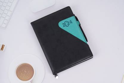 Erminio Palamino Unique & Stylish 2024 Year Dated Diaries - Soft PU Leather Thermal Cover B5 Planner/Organizer Ruled 365 Pages