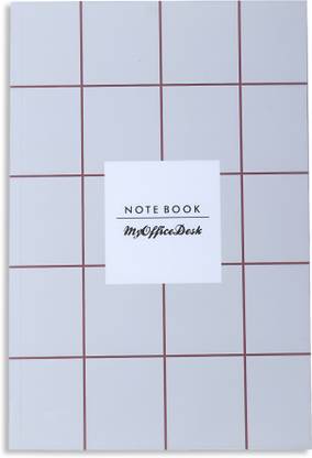 MyOfficeDesk Checked Series: Journal/ Diary notebook A5 Diary Ruled 164 Pages