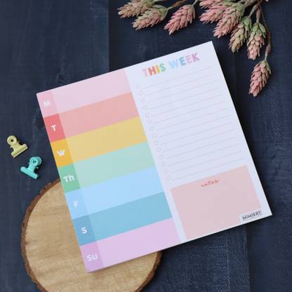 Mimikry WeekMaster - Weekly Planner Undated 120 GSM Tear-Off Sheets, Productive Planning Regular Note Pad Multi-Sectional 50 Pages