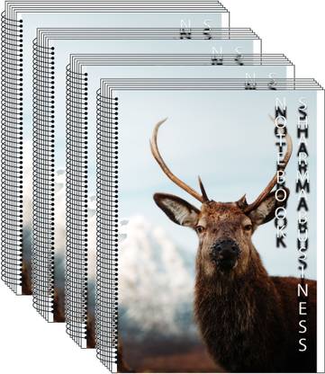 KRASHTIC Notebook For Rough Work White Smooth Page 75 GSM Set of 4 A4 Note Book Unruled 200 Pages