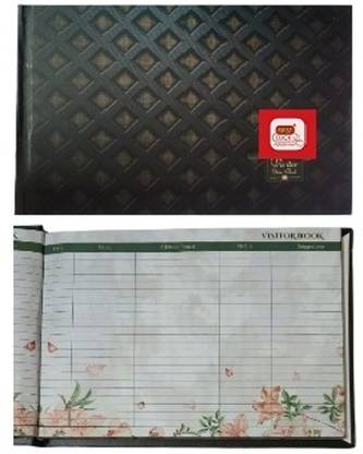 First Click Leather Visitors Notebook A4 Size : 21 x 29.7 cm 144 Pages 1 pc A4 Visitor's Book Ruled 144 Pages