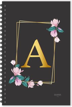 ESCAPER A letter diary (Ruled - A5), A initial Diary, A alphabet Notebook A5 Diary Ruled 160 Pages