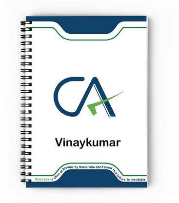 epheriwala CA Vinaykumar / Notebook for Chartered Accountant A5 Diary Unruled 140 Pages