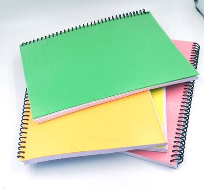 SHARMA BUSINESS Spiral Notebook ,4 Pack Spiral Notebook 70 GSM Pure White Paper 200 Pages A4 Note Book Unruled 200 Pages