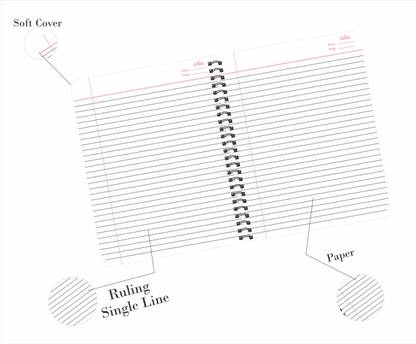 FREEMIND Spiral notebook Regular Notebook Single Line 300 Pages