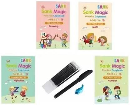 NKPR Kids Magic Practice Book (4 BOOK + 10 REFILL) Tracing Book 769