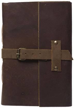 Rjkart Handmade Dark Brown Leather Diary A5 Diary Unruled 200 Pages