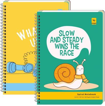 Pragya Subject Notebook | 6 Subject Spiral Notebook A4 Notebook Pages Single Line 400 Pages