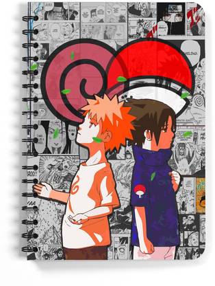 ComicSense Naruto and Sasuke Rivals A5 Note Book Blank 120 Pages