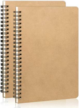 Dynta Softcover Unlined Spiral Notebooks Blank Journals A5 Notebook Blank 120 Pages