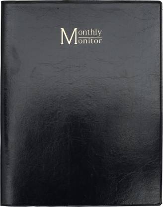 CuckooDiaries Monthly Monitor Year 2024-25 Big Size Single Ruled 12 Month Regular Planner/Organizer Single Rule 40 Pages
