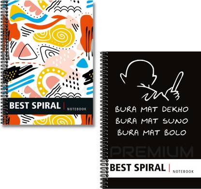 Best Spiral Notebooks | 400 Pages UnRuled Notebook | A4 Size Paper | A4 Notebook UnRuled 400 Pages