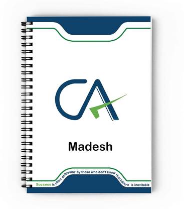 epheriwala CA Madesh / Notebook for Chartered Accountant A5 Diary Unruled 140 Pages