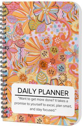 AccuPrints Daily Planner A5 Planner Ruled 176 Pages