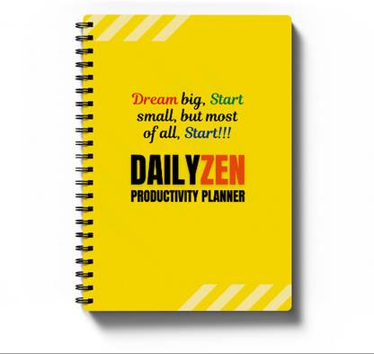 Hippie Toobi Undated Daily Planner To Do List Goal Tracker for Productivity A5 Planner/Organizer Ruled 186 Pages