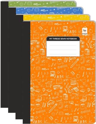 Pragya Pro Series | Thread Sewn Long Notebook | A4 Note Book Single Ruled 228 Pages