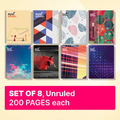 Puvi notebook A4 Notebook Spiral 200 Pages