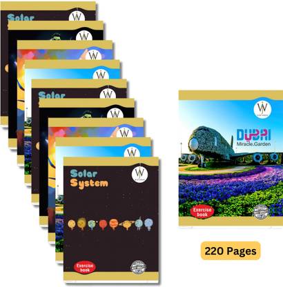 SHINI LIFESTYLE Just Write Ruled Page Notebook for Students, Office| Writing Copy, Set of 9 Regular Notebook YES 220 Pages