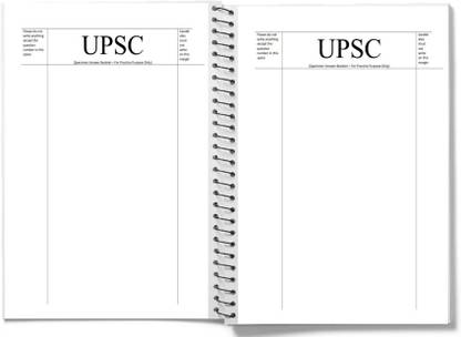 scruton UPSC A4 Notebook SPIRAL Mains Answer Writing Booklet, 70 GSM Premium quality (transparent cover) 200 Pages
