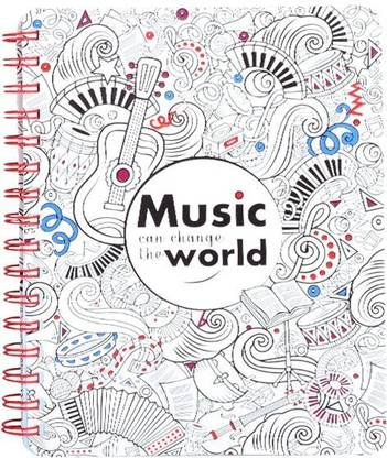 Doodle Dancing Spiral Bound Paper Finish Diary Notebook, Size 8 X 6.5 inches, Ruled, 192 Pages, 80GSM Regular Notebook Ruling 192 Pages