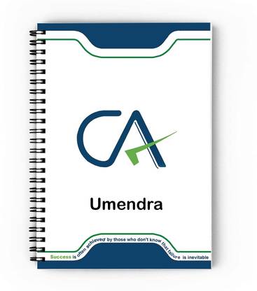 epheriwala CA Umendra / Notebook for Chartered Accountant A5 Diary Unruled 140 Pages