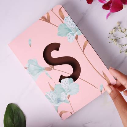 Doodle Initial S lasercut Notebook, B6 (6.69 X 4.72 X 0.5 Inches), 200 Pages, 80 GSM, Gift for Women B6 Notebook Ruled 192 Pages