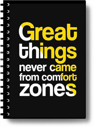 PRINTHUBS Motivational quotes Notebook For School College office Important Notes Personal A5 Diary Ruled 120 Pages