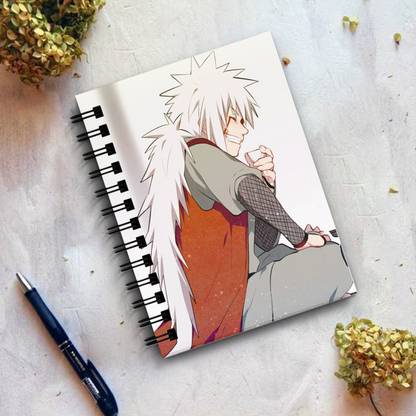 THEME VINTAGE Naruto Anime Jiraiya Smiling Designer Notebook A5 Notebook Unruled 160 Pages