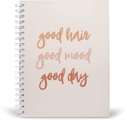 PurpleBees GIRLS GOOD HAIR IS GOOD & GOOD MOOD Quotes Diary A5 | Motivational Diary A5 Diary Unruled 160 Pages