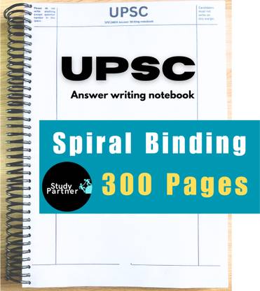 SHUBHAMUPSC Mains Answer writing notebook A4 Notebook Unruled 300 Pages