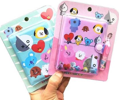 wingscreation BTS POCKET DIARY WITH PEN Mini Diary Rulled 100 Pages