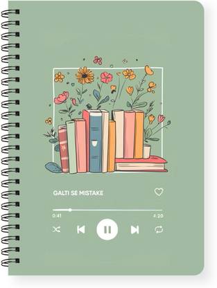 Raptech Spiral-Wiro Hard bound A5, Notebooks, For Writing Personal, Students (11893) A5 Diary Ruled 144 Pages
